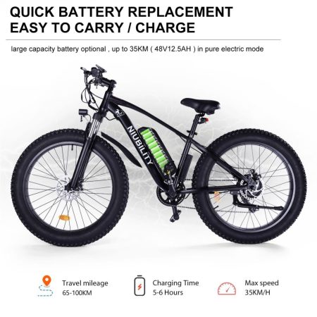 Niubility B Electric Bicycle V Ah Battery W Motor Black