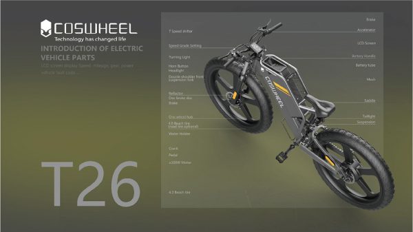 Coswheel T E bike Ah Battery V W Motor Space Grey