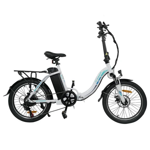 KAISDA K inch Folding Electric Moped Bike White w p x