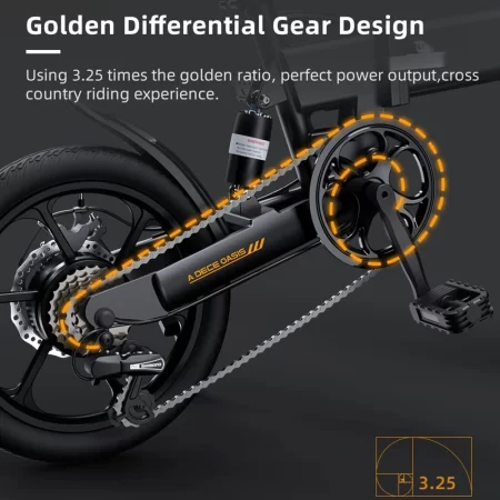 ADO A XE Folding Electric Bike W Geared Hub Motor Black p