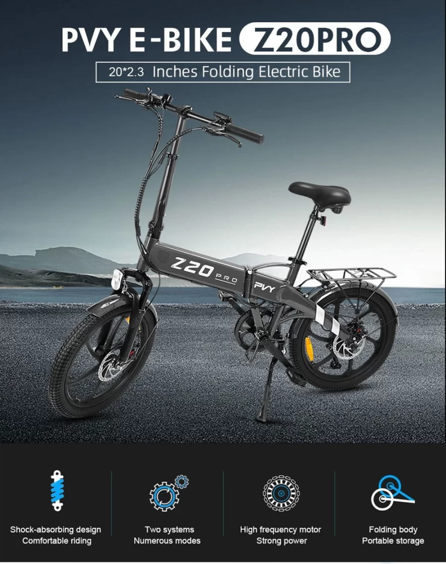 PVY Z Pro Electric Bike W Hub Motor Grey p