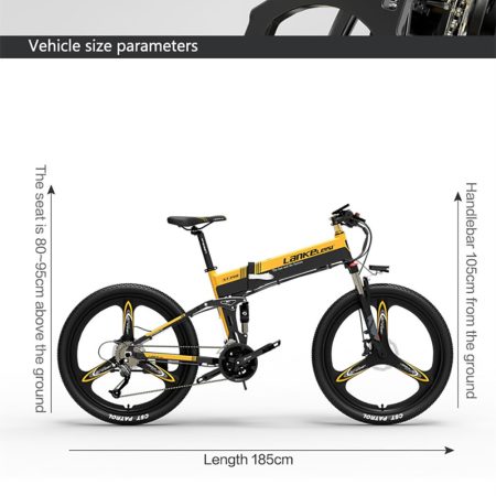 LANKELEISI XT Sports Version Electric Bike Yellow