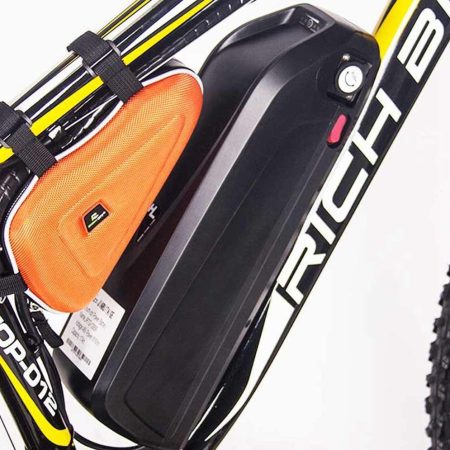 rich bit top electric mountain bike black yellow pogo cycles bc e bd acd ace