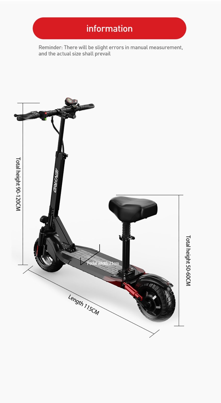 IENYRID M Pro Electric Scooter Foldable Off road Tires