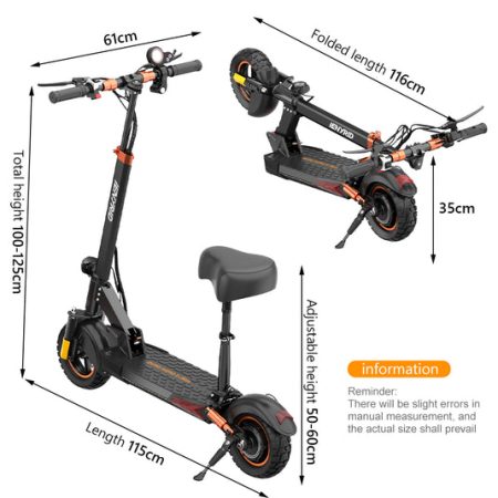 iE M PRO S Max Electric Scooter Geometry