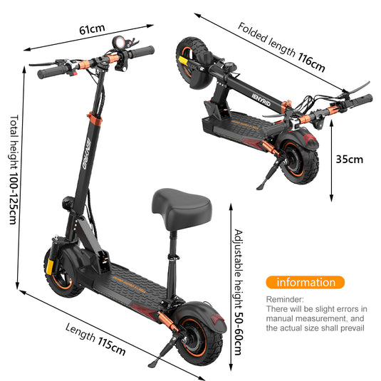 iE M PRO S Max Electric Scooter Geometry