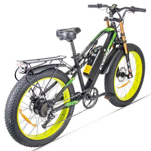 cysum m electric bike black green pogo cycles fef b cbcded