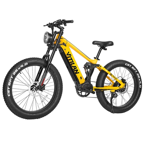 Vitilan T Mountain Electric Bike Yellow w p